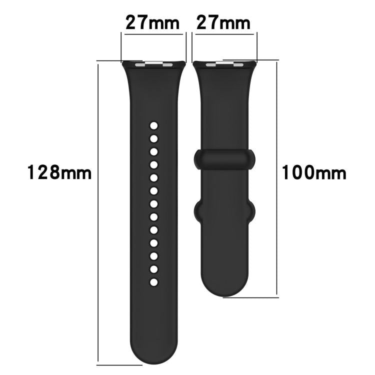 Cinturino per orologio xDfind in silicone nero tinta unita con fibbia, For Xiaomi Band 10 Pro/9 Pro/Redmi Watch 6/5/4, For Redmi Watch 6 / Watch 5 / Watch 4