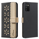 Custodia per telefono in pelle con motivo floreale traforato e protezione RFID., For Samsung Galaxy A13, For Samsung Galaxy A52 / A52S, For Samsung Galaxy A02S / A03S, For Samsung Galaxy A22 4G