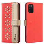 Custodia per telefono in pelle con motivo floreale traforato e protezione RFID., For Samsung Galaxy A13, For Samsung Galaxy A52 / A52S, For Samsung Galaxy A02S / A03S, For Samsung Galaxy A22 4G