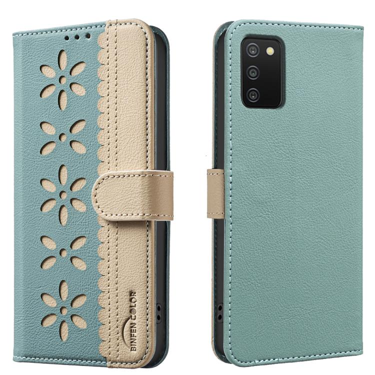 Custodia per telefono in pelle con motivo floreale traforato e protezione RFID., For Samsung Galaxy A13, For Samsung Galaxy A52 / A52S, For Samsung Galaxy A02S / A03S, For Samsung Galaxy A22 4G