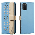 Custodia per telefono in pelle con motivo floreale traforato e protezione RFID., For Samsung Galaxy A13, For Samsung Galaxy A52 / A52S, For Samsung Galaxy A02S / A03S, For Samsung Galaxy A22 4G