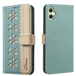 Custodia per telefono in pelle con motivo floreale traforato e protezione RFID., For Samsung Galaxy A35 5G, For Samsung Galaxy A05, For Samsung Galaxy A05S, For Samsung Galaxy A24 4G