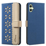 Custodia per telefono in pelle con motivo floreale traforato e protezione RFID., For Samsung Galaxy A37 5G, For Samsung Galaxy A27 5G, For Samsung Galaxy A06, For Samsung Galaxy A36 5G / A56 5G