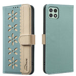 Custodia per telefono in pelle con motivo floreale traforato e protezione RFID., For Samsung Galaxy A22 5G, For Samsung Galaxy A32 4G, For Samsung Galaxy A72, For Samsung Galaxy A32 5G