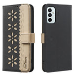 Custodia per telefono in pelle con motivo floreale traforato e protezione RFID., For Samsung Galaxy A23 / M23 / M13 4G, For Samsung Galaxy A53, For Samsung Galaxy A73, For Samsung Galaxy A33 5G