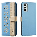Custodia per telefono in pelle con motivo floreale traforato e protezione RFID., For Samsung Galaxy A23 / M23 / M13 4G, For Samsung Galaxy A53, For Samsung Galaxy A73, For Samsung Galaxy A33 5G