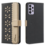 Custodia per telefono in pelle con motivo floreale traforato e protezione RFID., For Samsung Galaxy A22 5G, For Samsung Galaxy A32 4G, For Samsung Galaxy A72, For Samsung Galaxy A32 5G