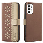 Custodia per telefono in pelle con motivo floreale traforato e protezione RFID., For Samsung Galaxy A23 / M23 / M13 4G, For Samsung Galaxy A53, For Samsung Galaxy A73, For Samsung Galaxy A33 5G