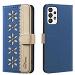 Custodia per telefono in pelle con motivo floreale traforato e protezione RFID., For Samsung Galaxy A23 / M23 / M13 4G, For Samsung Galaxy A53, For Samsung Galaxy A73, For Samsung Galaxy A33 5G