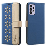 Custodia per telefono in pelle con motivo floreale traforato e protezione RFID., For Samsung Galaxy A22 5G, For Samsung Galaxy A32 4G, For Samsung Galaxy A72, For Samsung Galaxy A32 5G