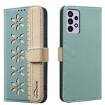 Custodia per telefono in pelle con motivo floreale traforato e protezione RFID., For Samsung Galaxy A22 5G, For Samsung Galaxy A32 4G, For Samsung Galaxy A72, For Samsung Galaxy A32 5G