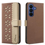 Custodia per telefono in pelle con motivo floreale traforato e protezione RFID., For Samsung Galaxy A37 5G, For Samsung Galaxy A27 5G, For Samsung Galaxy A06, For Samsung Galaxy A36 5G / A56 5G