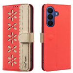 Custodia per telefono in pelle con motivo floreale traforato e protezione RFID., For Samsung Galaxy A37 5G, For Samsung Galaxy A27 5G, For Samsung Galaxy A06, For Samsung Galaxy A36 5G / A56 5G