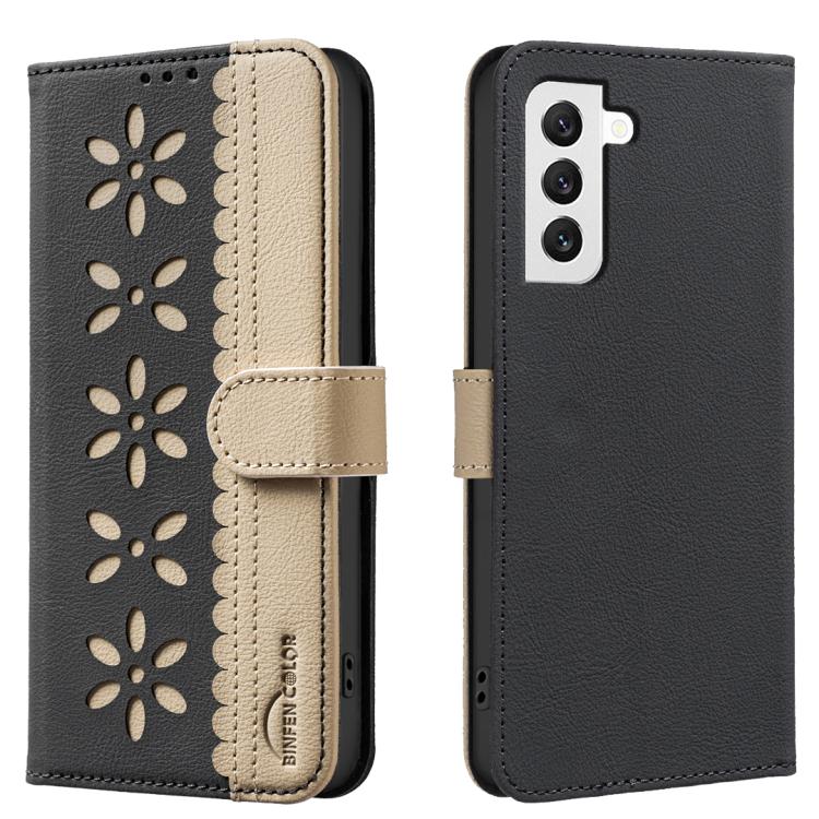 Custodia per telefono in pelle con motivo floreale traforato e protezione RFID., For Samsung Galaxy S21 FE 5G, For Samsung Galaxy S21 5G, For Samsung Galaxy S21+ 5G, For Samsung Galaxy S21 Ultra 5G