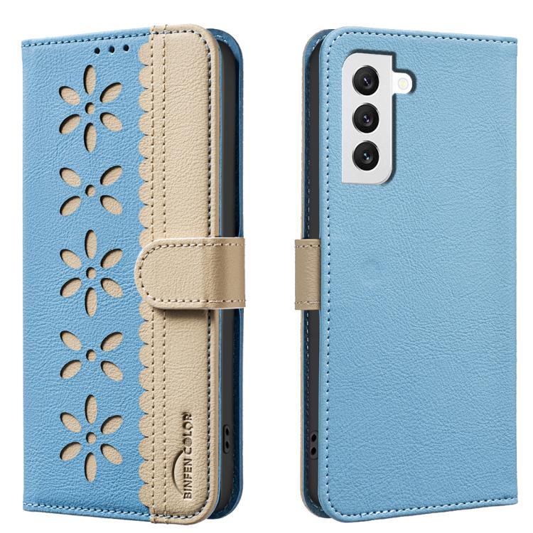 Custodia per telefono in pelle con motivo floreale traforato e protezione RFID., For Samsung Galaxy S21 FE 5G, For Samsung Galaxy S21 5G, For Samsung Galaxy S21+ 5G, For Samsung Galaxy S21 Ultra 5G