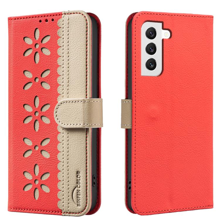 Custodia per telefono in pelle con motivo floreale traforato e protezione RFID., For Samsung Galaxy S21 FE 5G, For Samsung Galaxy S21 5G, For Samsung Galaxy S21+ 5G, For Samsung Galaxy S21 Ultra 5G