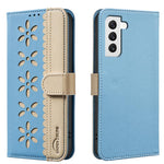 Custodia per telefono in pelle con motivo floreale traforato e protezione RFID., For Samsung Galaxy S21 FE 5G, For Samsung Galaxy S21 5G, For Samsung Galaxy S21+ 5G, For Samsung Galaxy S21 Ultra 5G