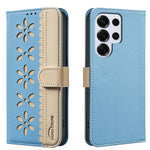 Custodia per telefono in pelle con motivo floreale traforato e protezione RFID., For Samsung Galaxy S24 Ultra 5G, For Samsung Galaxy S23 FE 5G, For Samsung Galaxy S23 Ultra 5G, For Samsung Galaxy S23+ 5G