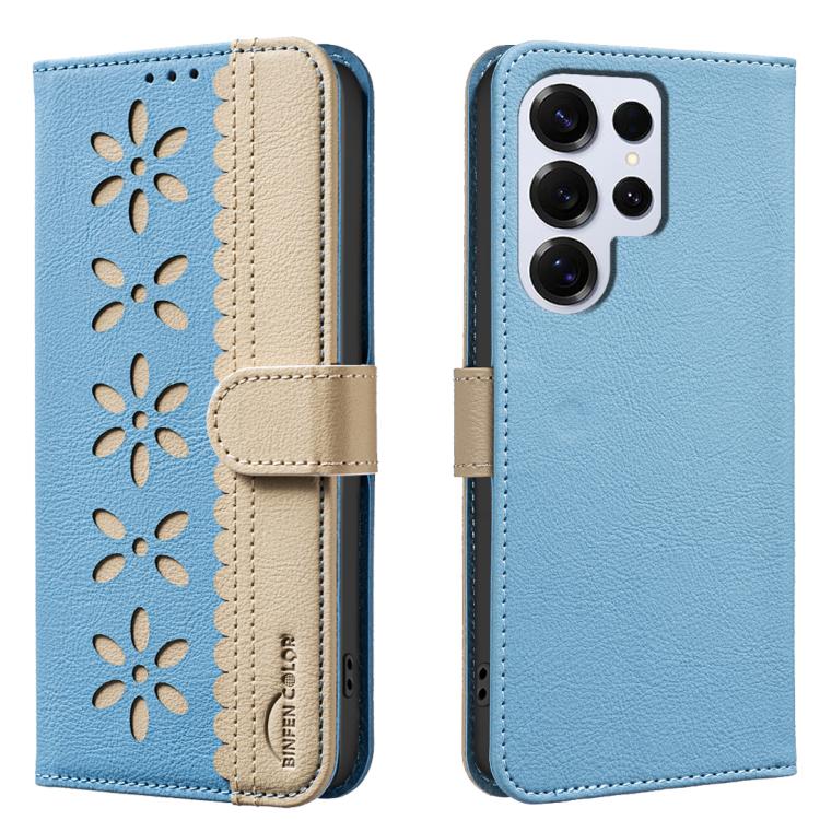 Custodia per telefono in pelle con motivo floreale traforato e protezione RFID., For Samsung Galaxy S24 Ultra 5G, For Samsung Galaxy S23 FE 5G, For Samsung Galaxy S23 Ultra 5G, For Samsung Galaxy S23+ 5G