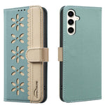 Custodia per telefono in pelle con motivo floreale traforato e protezione RFID., For Samsung Galaxy S24 Ultra 5G, For Samsung Galaxy S23 FE 5G, For Samsung Galaxy S23 Ultra 5G, For Samsung Galaxy S23+ 5G