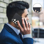 Custodia per telefono in pelle con motivo floreale traforato e protezione RFID., For Samsung Galaxy S23 5G, For Samsung Galaxy S22 Ultra 5G, For Samsung Galaxy S22+ 5G, For Samsung Galaxy S22 5G