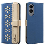 Custodia per telefono in pelle con motivo floreale traforato e protezione RFID., For Samsung Galaxy S25 Edge 5G, For Samsung Galaxy S25 / S24 5G, For Samsung Galaxy S25+ / S24+ 5G, For Samsung Galaxy S25 Ultra 5G