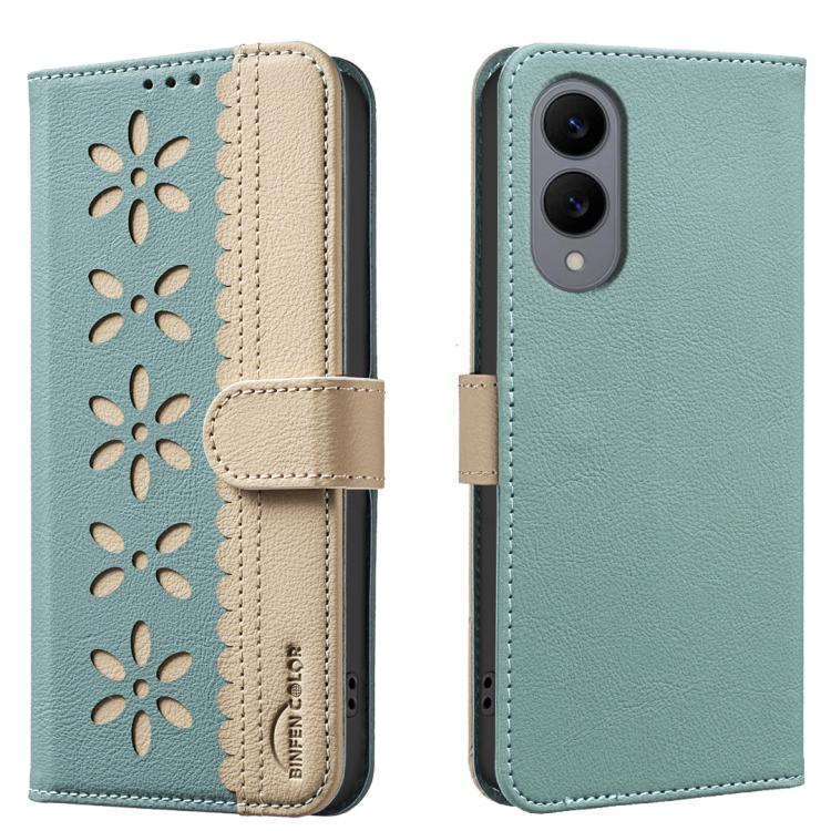 Custodia per telefono in pelle con motivo floreale traforato e protezione RFID., For Samsung Galaxy S25 Edge 5G, For Samsung Galaxy S25 / S24 5G, For Samsung Galaxy S25+ / S24+ 5G, For Samsung Galaxy S25 Ultra 5G