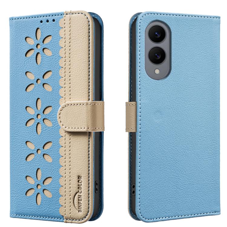 Custodia per telefono in pelle con motivo floreale traforato e protezione RFID., For Samsung Galaxy S25 Edge 5G, For Samsung Galaxy S25 / S24 5G, For Samsung Galaxy S25+ / S24+ 5G, For Samsung Galaxy S25 Ultra 5G