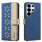 Custodia per telefono in pelle con motivo floreale traforato e protezione RFID., For Galaxy S26 FE 5G, For Samsung Galaxy S26 Ultra 5G, For Samsung Galaxy S26 5G, For Samsung Galaxy S25 FE 5G
