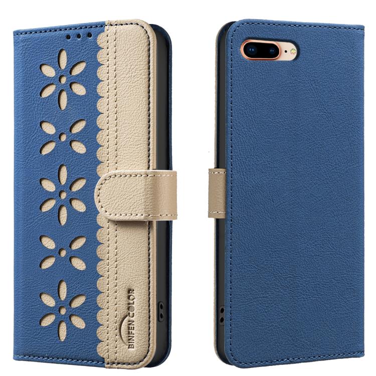 Custodia per telefono in pelle con motivo floreale traforato e protezione RFID., For iPhone XS Max, For iPhone 6 Plus / 7 Plus / 8 Plus, For iPhone 6 / 7 / 8