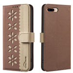 Custodia per telefono in pelle con motivo floreale traforato e protezione RFID., For iPhone XS Max, For iPhone 6 Plus / 7 Plus / 8 Plus, For iPhone 6 / 7 / 8