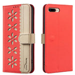 Custodia per telefono in pelle con motivo floreale traforato e protezione RFID., For iPhone XS Max, For iPhone 6 Plus / 7 Plus / 8 Plus, For iPhone 6 / 7 / 8