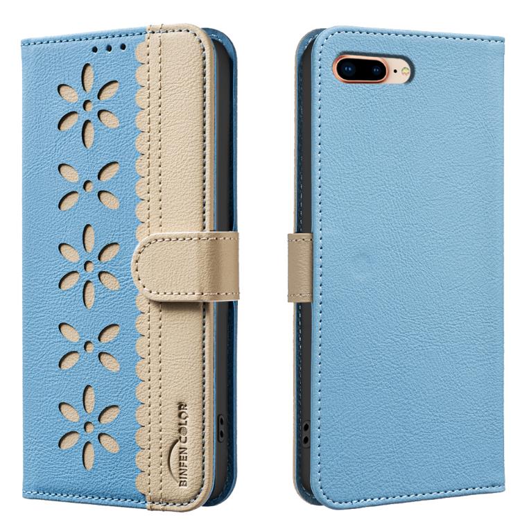 Custodia per telefono in pelle con motivo floreale traforato e protezione RFID., For iPhone XS Max, For iPhone 6 Plus / 7 Plus / 8 Plus, For iPhone 6 / 7 / 8