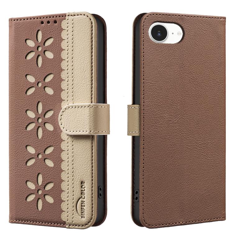 Custodia per telefono in pelle con motivo floreale traforato e protezione RFID., For iPhone 18 Pro/17 Pro, For iPhone 18 Pro Max/17 Pro Max, For iPhone 16e / 17e, For iPhone 17