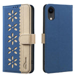 Custodia per telefono in pelle con motivo floreale traforato e protezione RFID., For iPhone 11 Pro Max, For iPhone 11, For iPhone 11 Pro, For iPhone XR