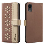 Custodia per telefono in pelle con motivo floreale traforato e protezione RFID., For iPhone 11 Pro Max, For iPhone 11, For iPhone 11 Pro, For iPhone XR
