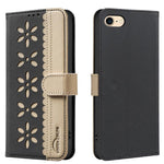 Custodia per telefono in pelle con motivo floreale traforato e protezione RFID., For iPhone XS Max, For iPhone 6 Plus / 7 Plus / 8 Plus, For iPhone 6 / 7 / 8