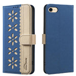 Custodia per telefono in pelle con motivo floreale traforato e protezione RFID., For iPhone XS Max, For iPhone 6 Plus / 7 Plus / 8 Plus, For iPhone 6 / 7 / 8