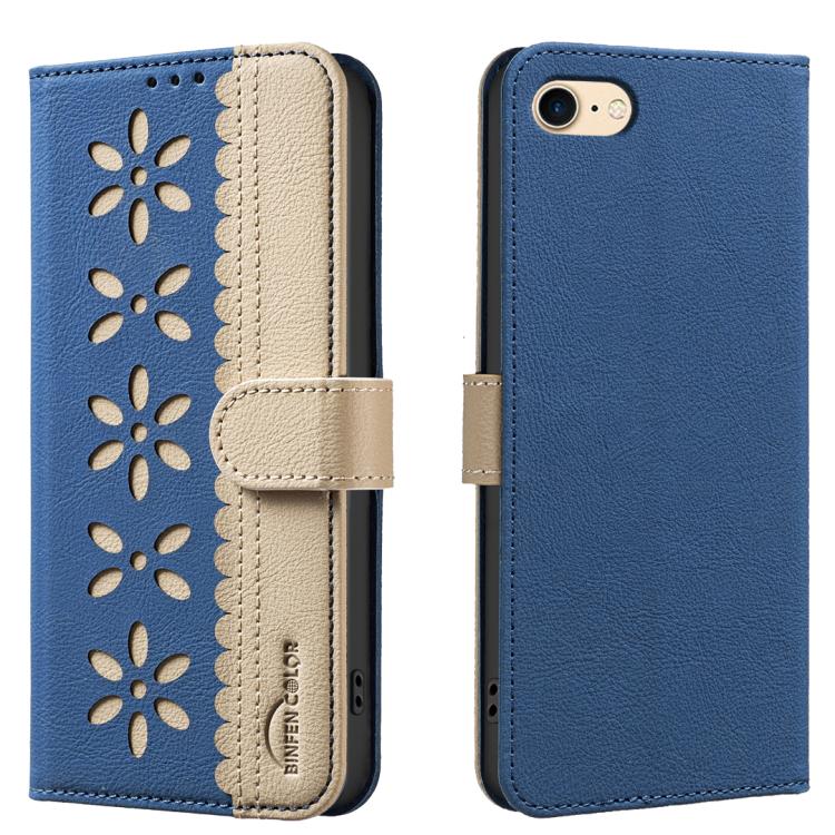 Custodia per telefono in pelle con motivo floreale traforato e protezione RFID., For iPhone XS Max, For iPhone 6 Plus / 7 Plus / 8 Plus, For iPhone 6 / 7 / 8