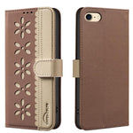 Custodia per telefono in pelle con motivo floreale traforato e protezione RFID., For iPhone XS Max, For iPhone 6 Plus / 7 Plus / 8 Plus, For iPhone 6 / 7 / 8