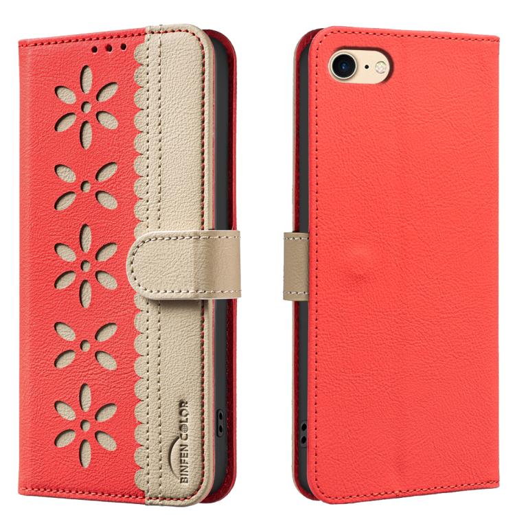 Custodia per telefono in pelle con motivo floreale traforato e protezione RFID., For iPhone XS Max, For iPhone 6 Plus / 7 Plus / 8 Plus, For iPhone 6 / 7 / 8