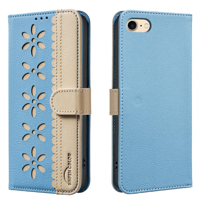 Custodia per telefono in pelle con motivo floreale traforato e protezione RFID., For iPhone XS Max, For iPhone 6 Plus / 7 Plus / 8 Plus, For iPhone 6 / 7 / 8