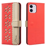 Custodia per telefono in pelle con motivo floreale traforato e protezione RFID., For iPhone 11 Pro Max, For iPhone 11, For iPhone 11 Pro, For iPhone XR