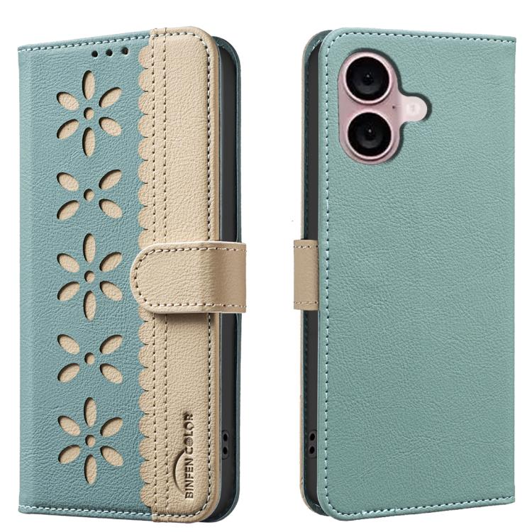Custodia per telefono in pelle con motivo floreale traforato e protezione RFID., For iPhone 16, For iPhone 15 Pro Max, For iPhone 15 Pro, For iPhone 14 Plus / 15 Plus