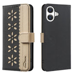 Custodia per telefono in pelle con motivo floreale traforato e protezione RFID., For iPhone 18 Pro/17 Pro, For iPhone 18 Pro Max/17 Pro Max, For iPhone 16e / 17e, For iPhone 17