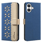 Custodia per telefono in pelle con motivo floreale traforato e protezione RFID., For iPhone 18 Pro/17 Pro, For iPhone 18 Pro Max/17 Pro Max, For iPhone 16e / 17e, For iPhone 17