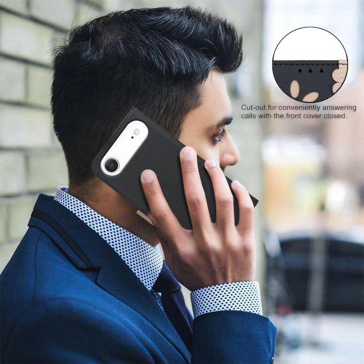 Custodia per telefono in pelle con motivo floreale traforato e protezione RFID., For iPhone Air, For iPhone 16 Pro Max, For iPhone 16 Pro, For iPhone 16 Plus
