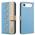 Custodia per telefono in pelle con motivo floreale traforato e protezione RFID., For iPhone Air, For iPhone 16 Pro Max, For iPhone 16 Pro, For iPhone 16 Plus