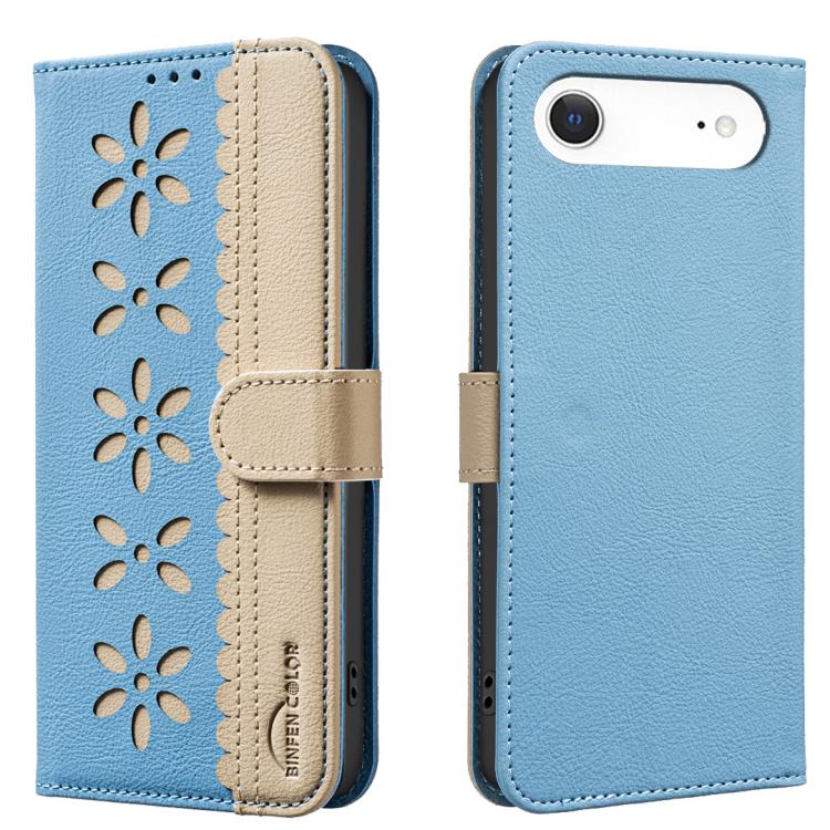 Custodia per telefono in pelle con motivo floreale traforato e protezione RFID., For iPhone Air, For iPhone 16 Pro Max, For iPhone 16 Pro, For iPhone 16 Plus