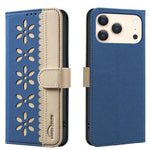 Custodia per telefono in pelle con motivo floreale traforato e protezione RFID., For iPhone 18 Pro/17 Pro, For iPhone 18 Pro Max/17 Pro Max, For iPhone 16e / 17e, For iPhone 17